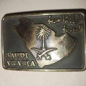 Saudi Arabia Themed Belt Buckle